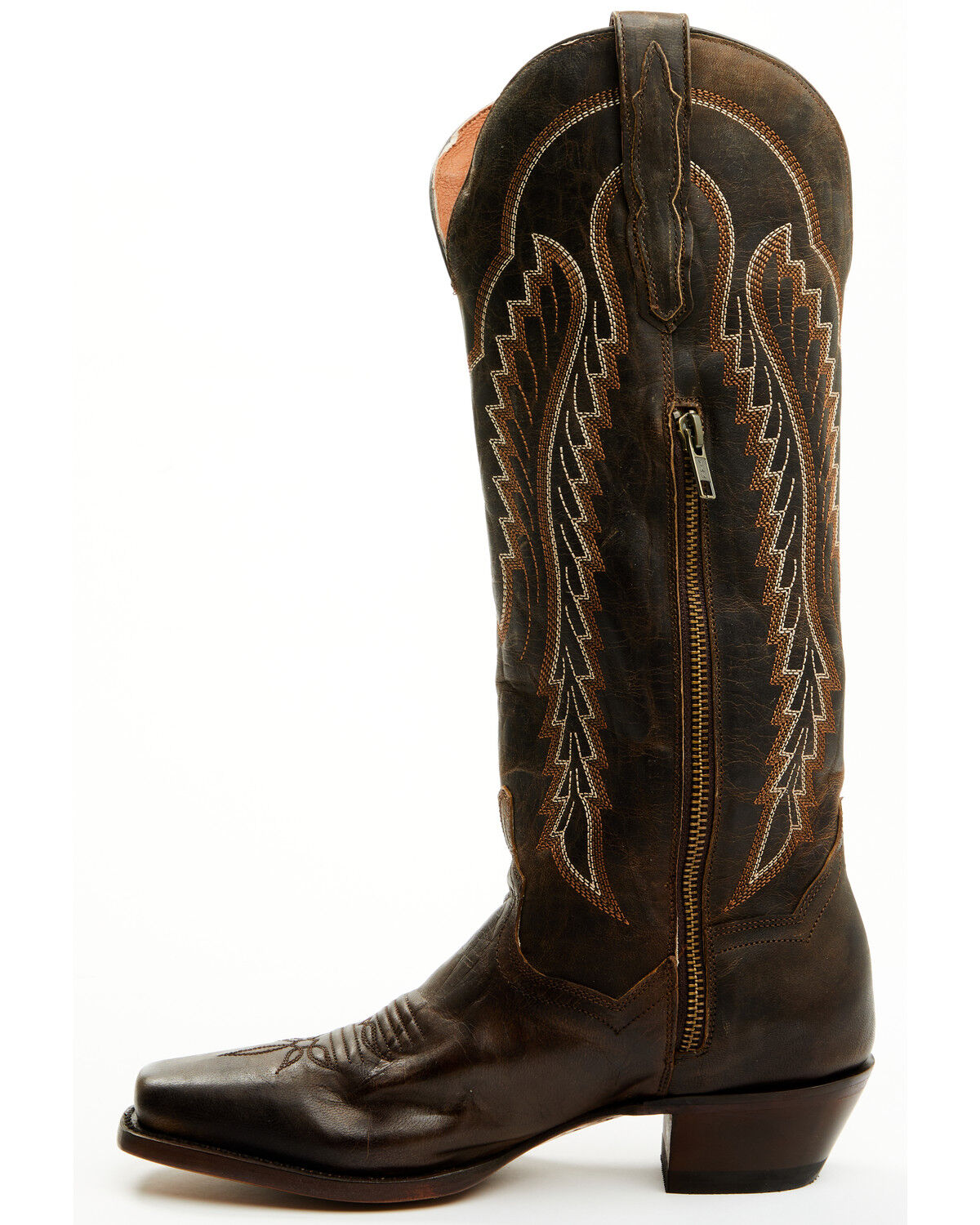 Image #3 - Dan Post Women's Whispering Wind Tall Western Boots - Square Toe, Brown, hi-res