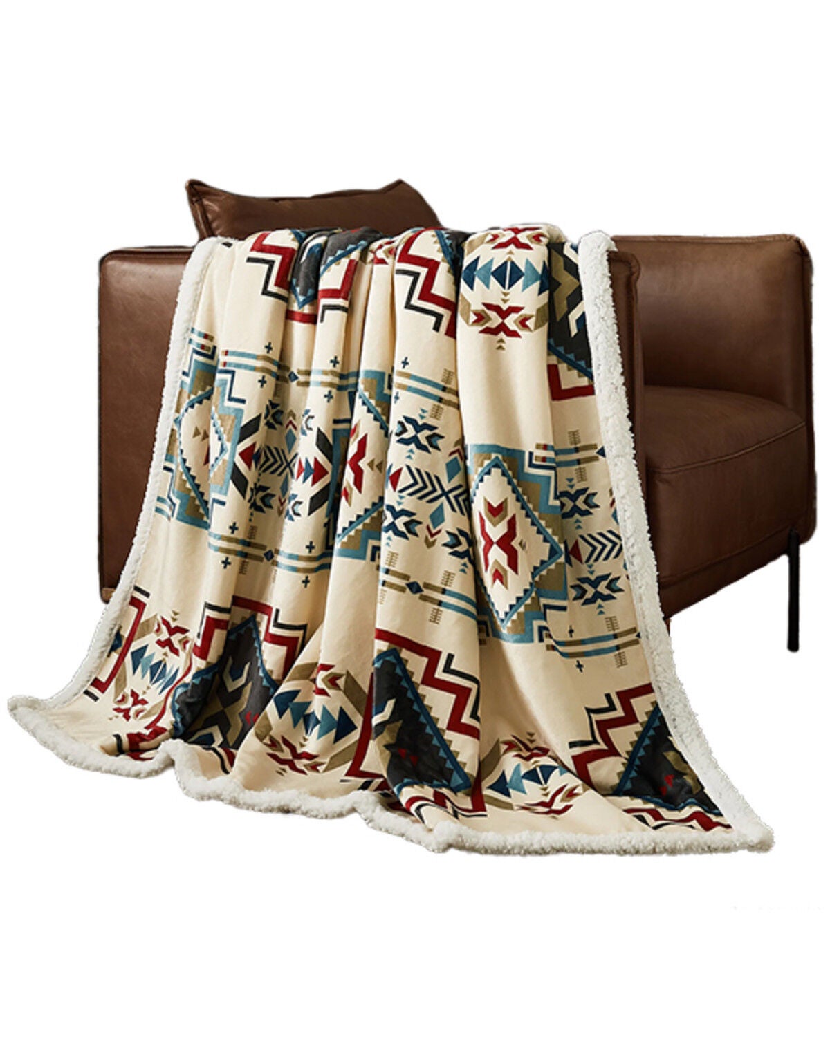 HiEnd Accents Spirit Valley Campfire Sherpa Throw, Multi, hi-res