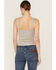 Image #4 - Miss Me Women's Rhinestone Knotted Sleeveless Tank Top, Silver, hi-res