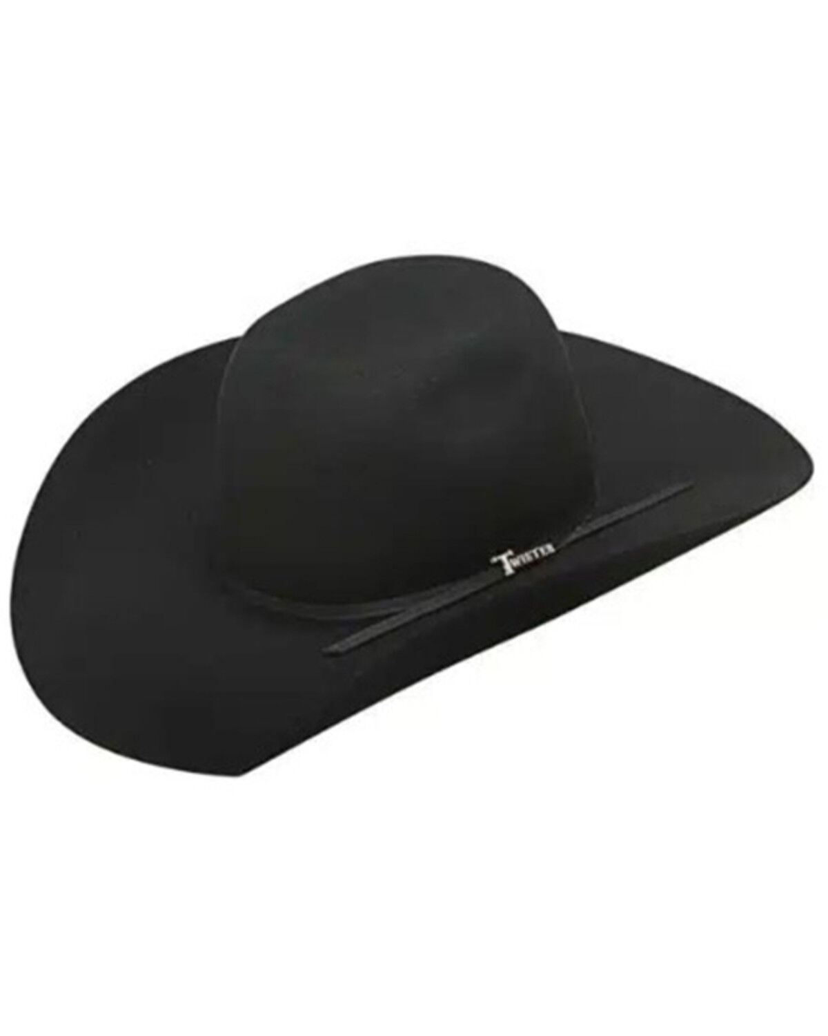 Image #1 - M & F Western Twister Felt Cowboy Hat, Black, hi-res