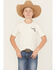 Image #1 - Sable Sky Boys' Cow Skull Short Sleeve Graphic T-Shirt, Tan, hi-res