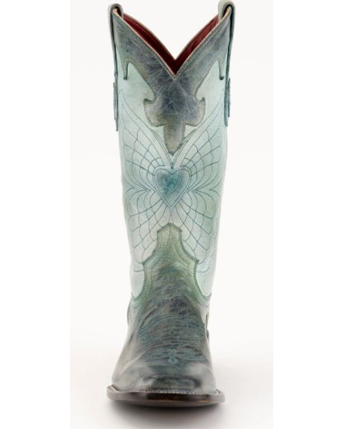 Image #3 - Ferrini Women's Glacier Butterfly Heart Shaft Western Boots - Square Toe, , hi-res