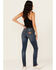 Image #3 - Wrangler Women's Dark Wash Howdy Honey Low Rise Skinny Stretch Denim Jeans, Dark Wash, hi-res