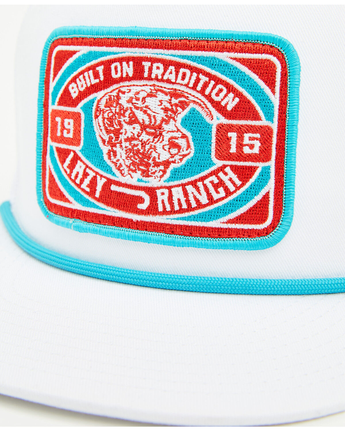 Image #2 - Lazy J Ranch Wear Men's Round Pen Ball Cap, White, hi-res