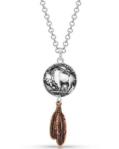 Montana SIlversmiths Women's Roam Free Necklace , Silver, hi-res
