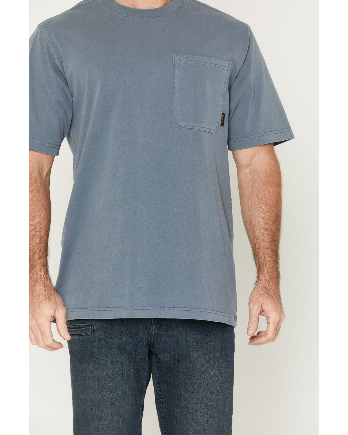 Image #3 - Hawx Men's Forge Solid Short Sleeve Pocket Work Shirt, Indigo, hi-res