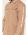 Image #3 - Cody James Men's FR Printed Logo Long Sleeve Midweight Pearl Snap Work Shirt, Rust Copper, hi-res