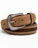 Image #1 - Cody James Men's Hair-On Praying Cowboy Concho Western Belt , Brown, hi-res