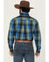 Image #4 - Roper Men's Amarillo Plaid Print Long Sleeve Button-Down Western Shirt, Blue, hi-res