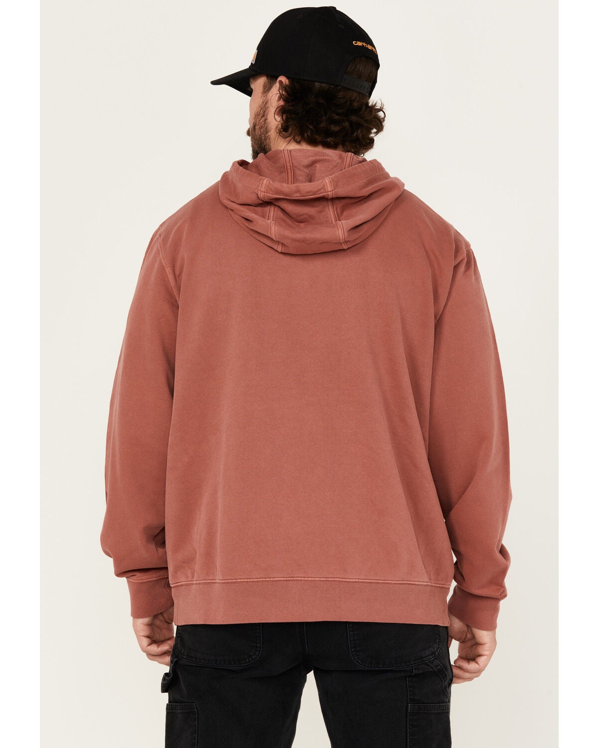 Image #4 - Carhartt Men's Midweight Relaxed Fit Graphic Hooded Sweatshirt, Maroon, hi-res