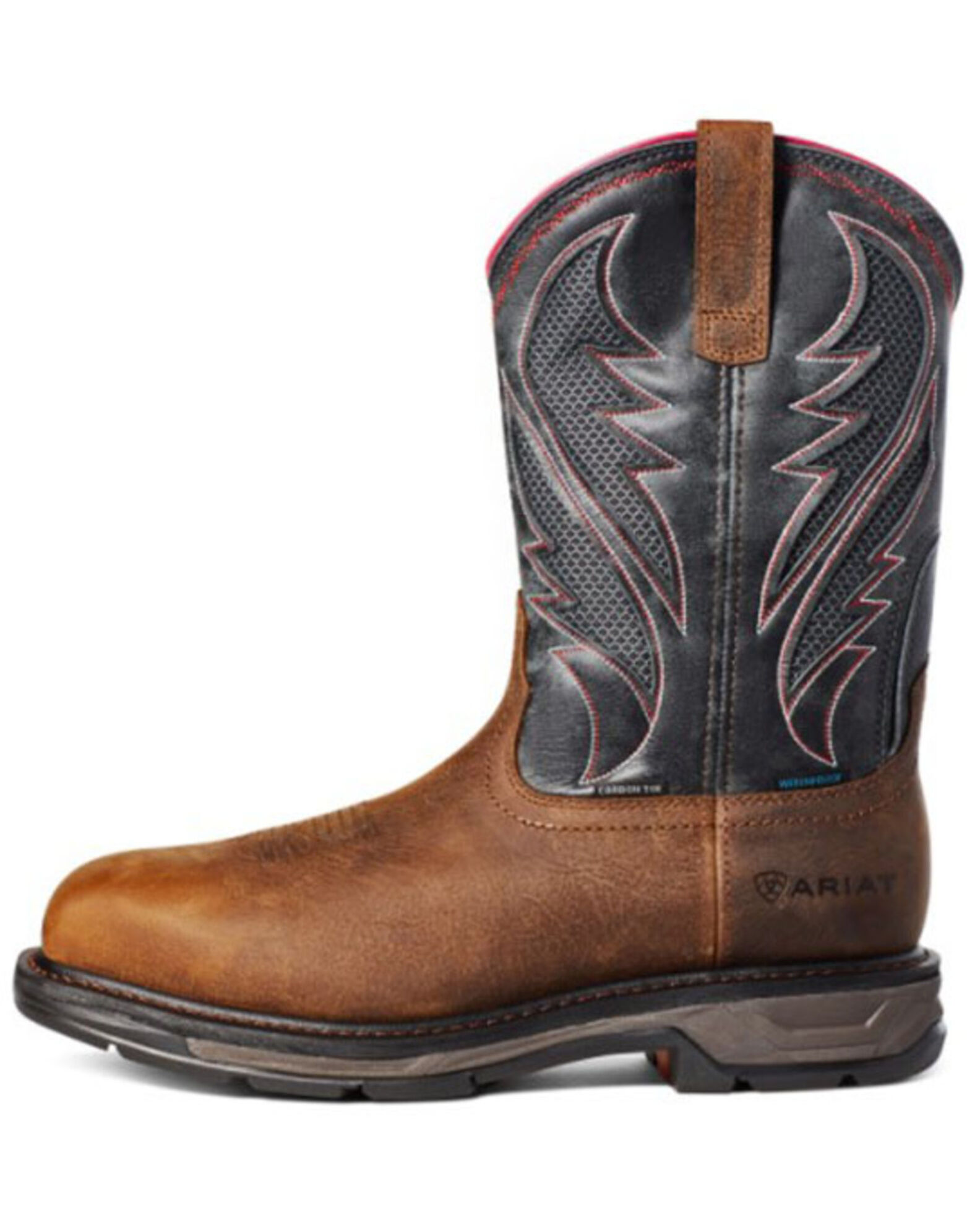 Image #2 - Ariat Men's 11" WorkHog® Waterproof Western Work Boots - Carbon Toe, Brown, hi-res