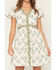 Image #3 - Bila Women's Monaco Floral Border Short Sleeve Mini Dress, Sage, hi-res