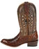 Image #3 - Durango Men's Exotic Full-Quill Ostrich Western Boots - Round Toe, Brown, hi-res