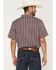 Image #4 - Cody James Men's Stripe Steerhead Short Sleeve Button-Down Stretch Western Shirt, Navy, hi-res