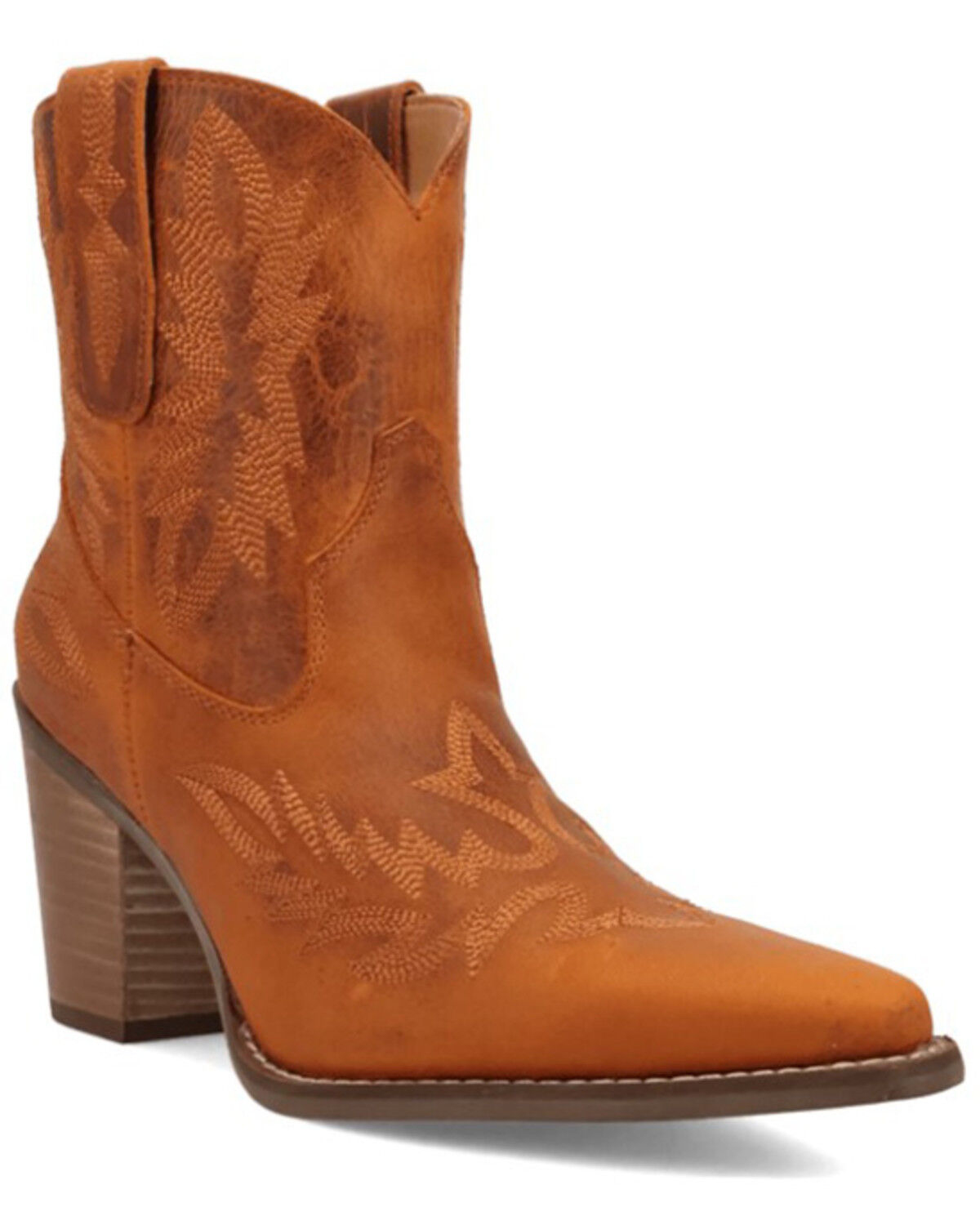 Image #1 - Dingo Women's Rocky Top Western Booties - Snip Toe, Brown, hi-res