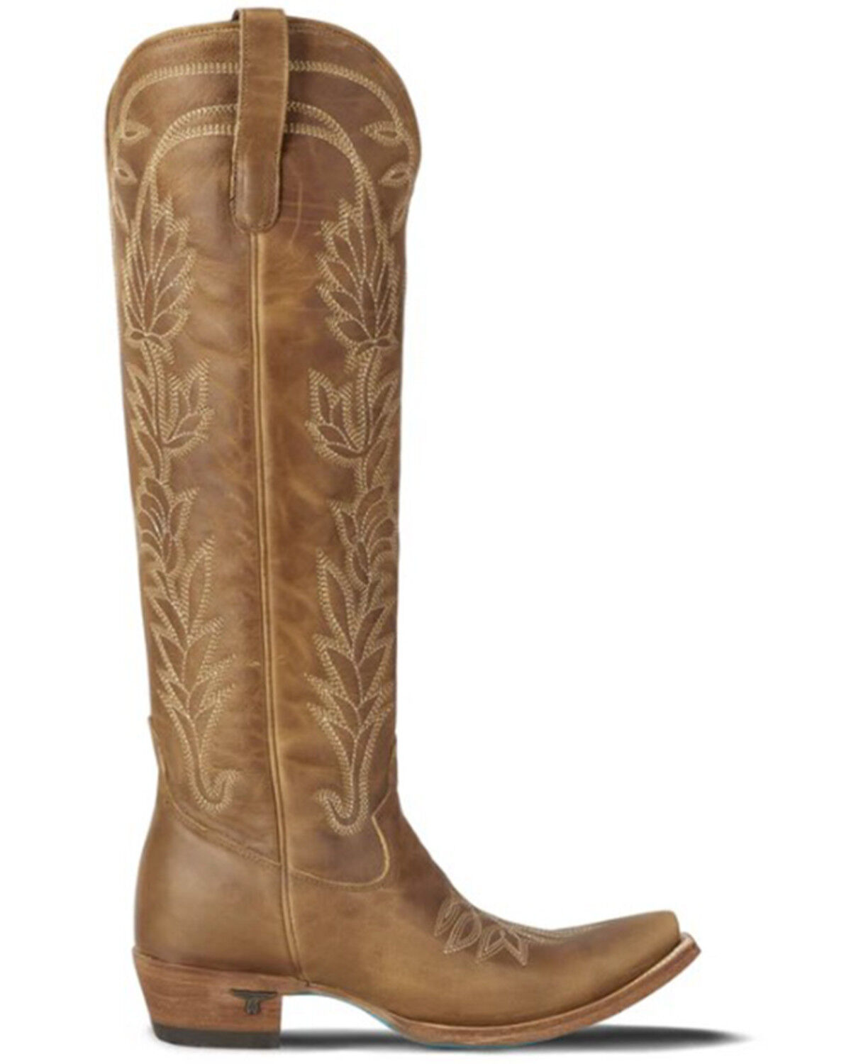 Image #2 - Lane Women's Sandaga Knee High Western Boots - Snip Toe, Brown, hi-res