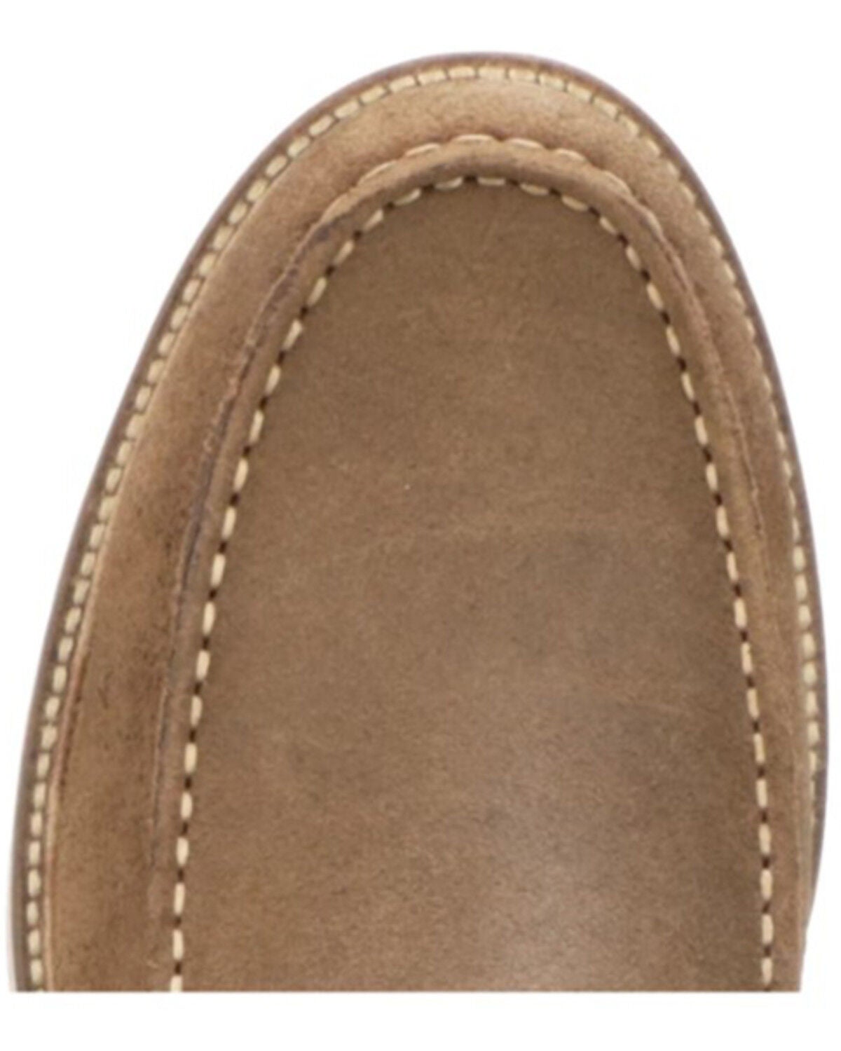Image #5 - Lucchese Men's Olive Suede After-Ride Slip-On Casual Moccasin - Moc Toe, , hi-res