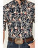 Image #3 - Ariat Men's Omer Print Fitted Short Sleeve Button-Down Western Shirt, Dark Blue, hi-res