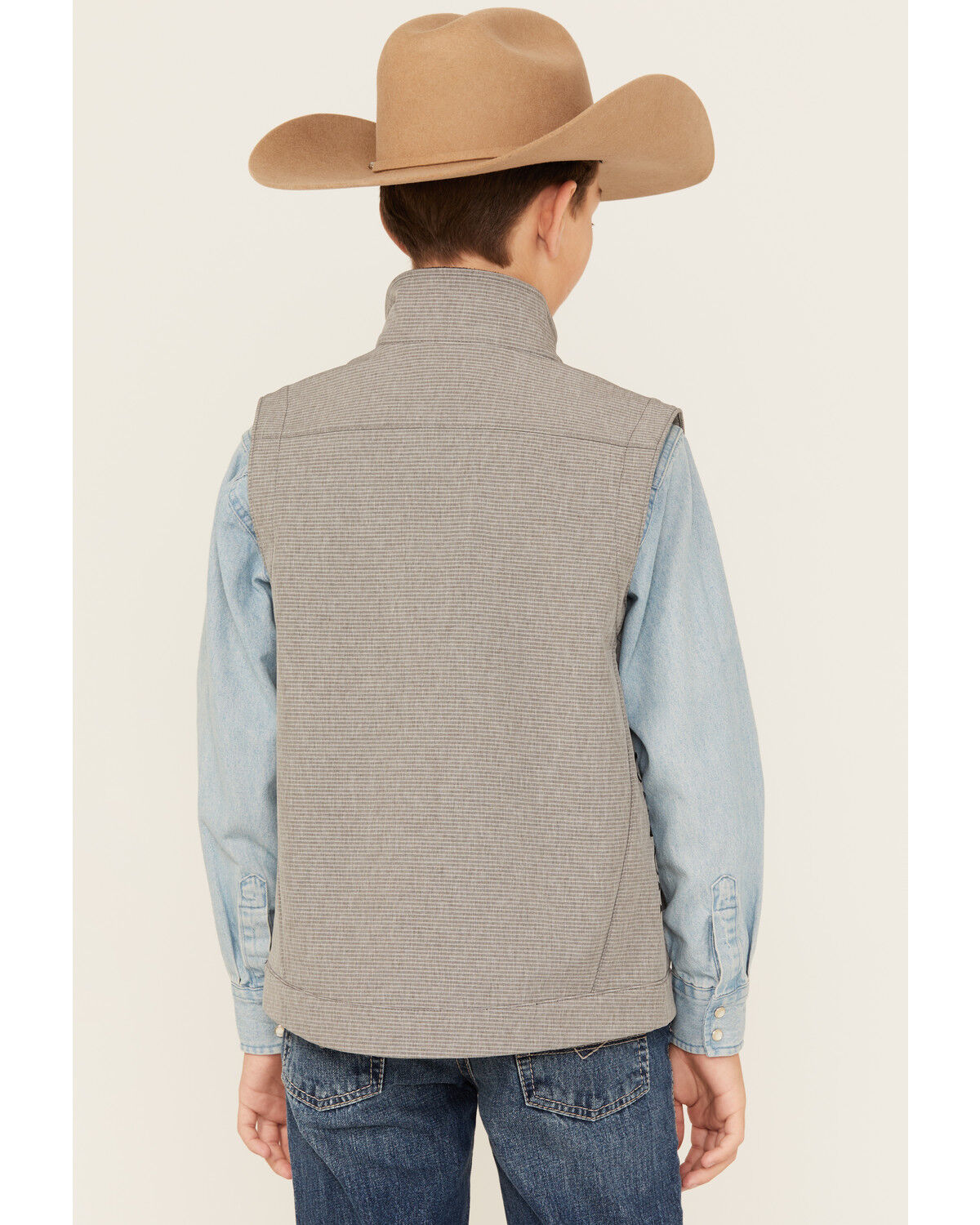 Image #4 - Cinch Boys' Bonded Vest, Grey, hi-res