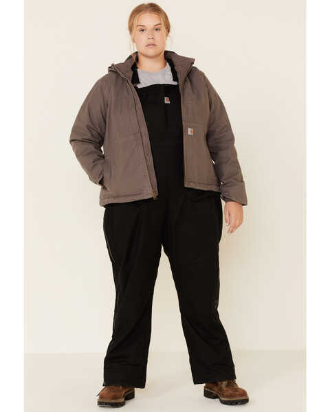 Image #2 - Carhartt Women's Full Swing Caldwell Duck Jacket - Plus, Charcoal, hi-res