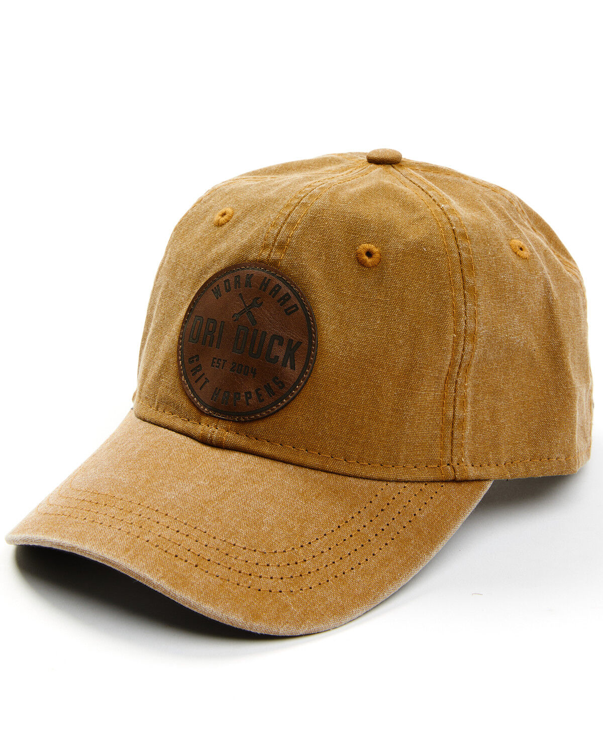 Image #1 - Dri-Duck Men's Grit Happens Ball Cap, Brown, hi-res