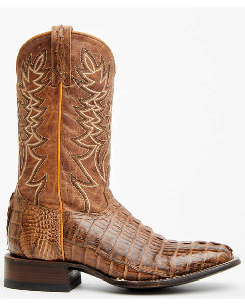 Image #2 - Cody James Men's Exotic Caiman Tail Western Boots - Broad Square Toe , Brown, hi-res