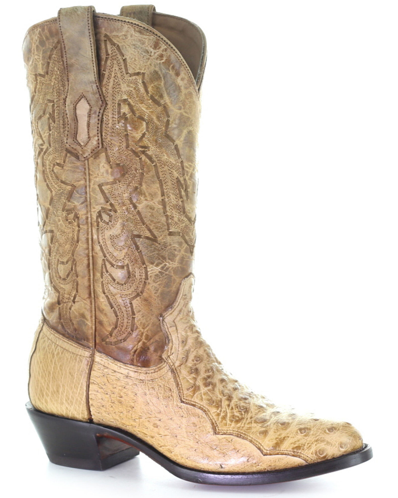 Corral Men s Ostrich Embroidery Western Boots Round Toe
