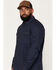 Image #2 - Hawx Men's All Out Solid Twill Long Sleeve Button-Down Work Shirt - Big, Navy, hi-res