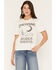 Image #1 - Blue Life Women's Cheyenne Rodeo Nights Short Sleeve Graphic T-Shirt, Bone, hi-res