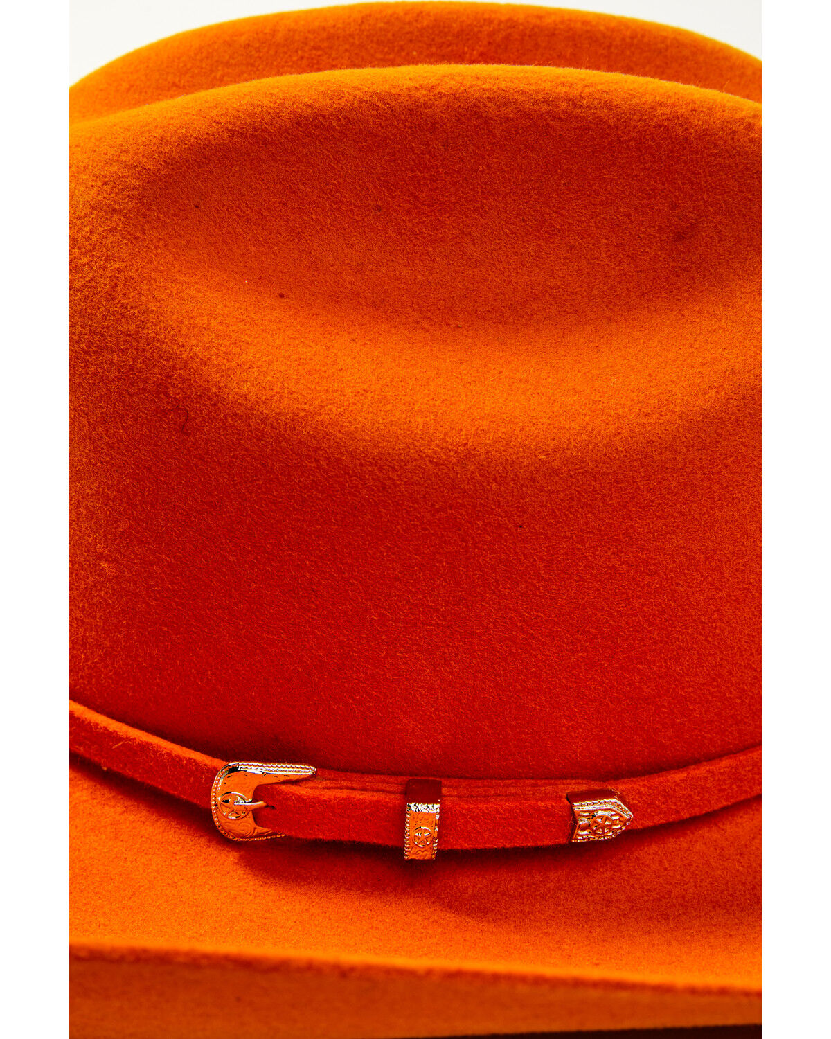 Image #2 - Serratelli Cattleman Felt Cowboy Hat, Orange, hi-res