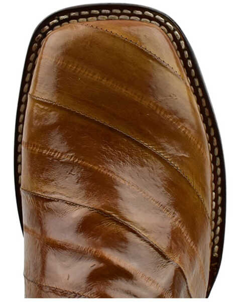 Image #6 - Dan Post Men's Eel Exotic Western Boots - Broad Square Toe , Brown, hi-res