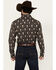 Image #4 - Rock & Roll Denim Men's Vintage '46 Steer Head Print Long Sleeve Pearl Snap Western Shirt, Black, hi-res