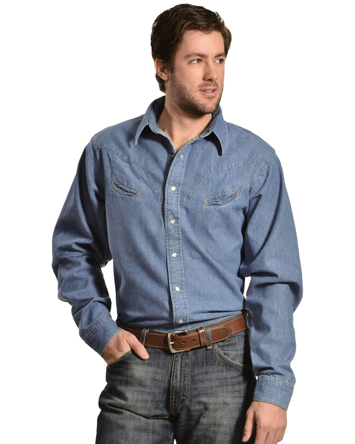 denim work shirts long sleeve