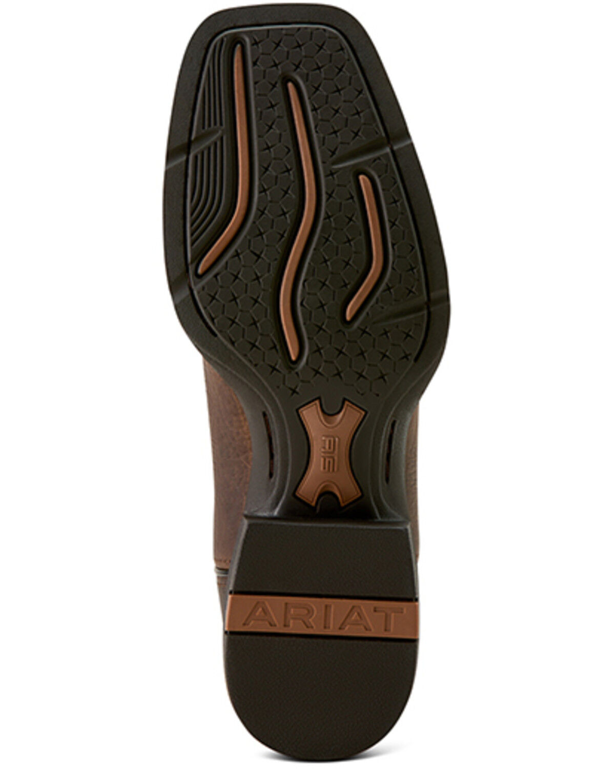 Image #5 - Ariat Men's Sport Rustler Western Boots - Broad Square Toe, Brown, hi-res