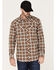 Image #1 - Cody James Men's FR Mini Buffalo Plaid Long Sleeve Snap Work Shirt , Beige/khaki, hi-res