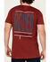 Image #4 - RANK 45® Men's Rough Rider Short Sleeve Graphic T-Shirt, Burgundy, hi-res