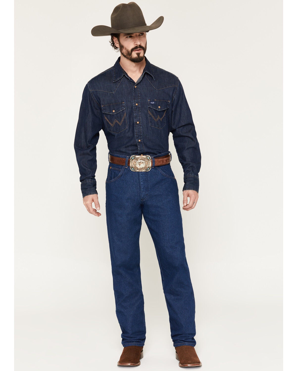 Wrangler 31MWZ Cowboy Cut Relaxed Fit Prewashed Jeans, Indigo, hi-res