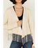 Image #3 - Vocal Women's Rhinestone Fringe Jacket, Cream, hi-res