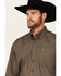 Image #2 - Cinch Men's Geo Print Long Sleeve Button-Down Western Shirt, Brown, hi-res