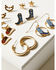 Image #3 - Shyanne Women's Gold 6-Piece Moon & Sun Cowgirl Hat & Boot Earrings Set, Multi, hi-res