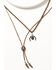 Shyanne Women's Mystic Skies Feather Concho Layered Bolo Necklace, Rust Copper, hi-res