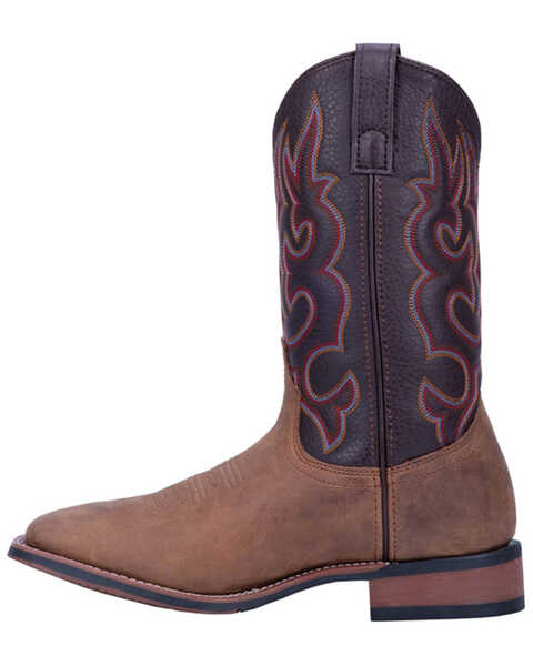 Image #4 - Laredo Men's Lodi Western Boots - Broad Square Toe, Taupe, hi-res