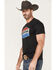 Image #2 - Chippewa Men's Badge Logo Vintage Graphic T-Shirt, Black, hi-res