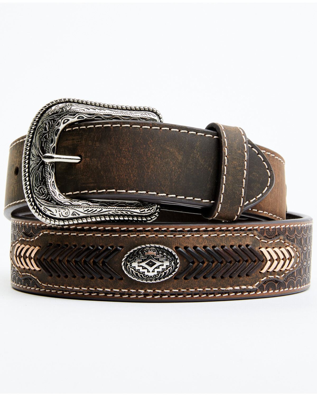 Cody James Men's Crazy Horse 2.0 Burnished Basic Leather Belt