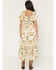 Image #4 - Wild Moss Women's Floral Print Short Sleeve High-Low Dress, Ivory, hi-res