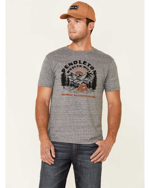 Image #1 - Pendleton Men's Olympic Park Heritage Graphic Short Sleeve T-Shirt , Grey, hi-res