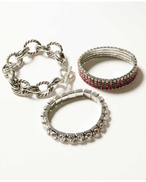 Idyllwind Women's 3-piece Waverly Bracelet Set , Silver, hi-res