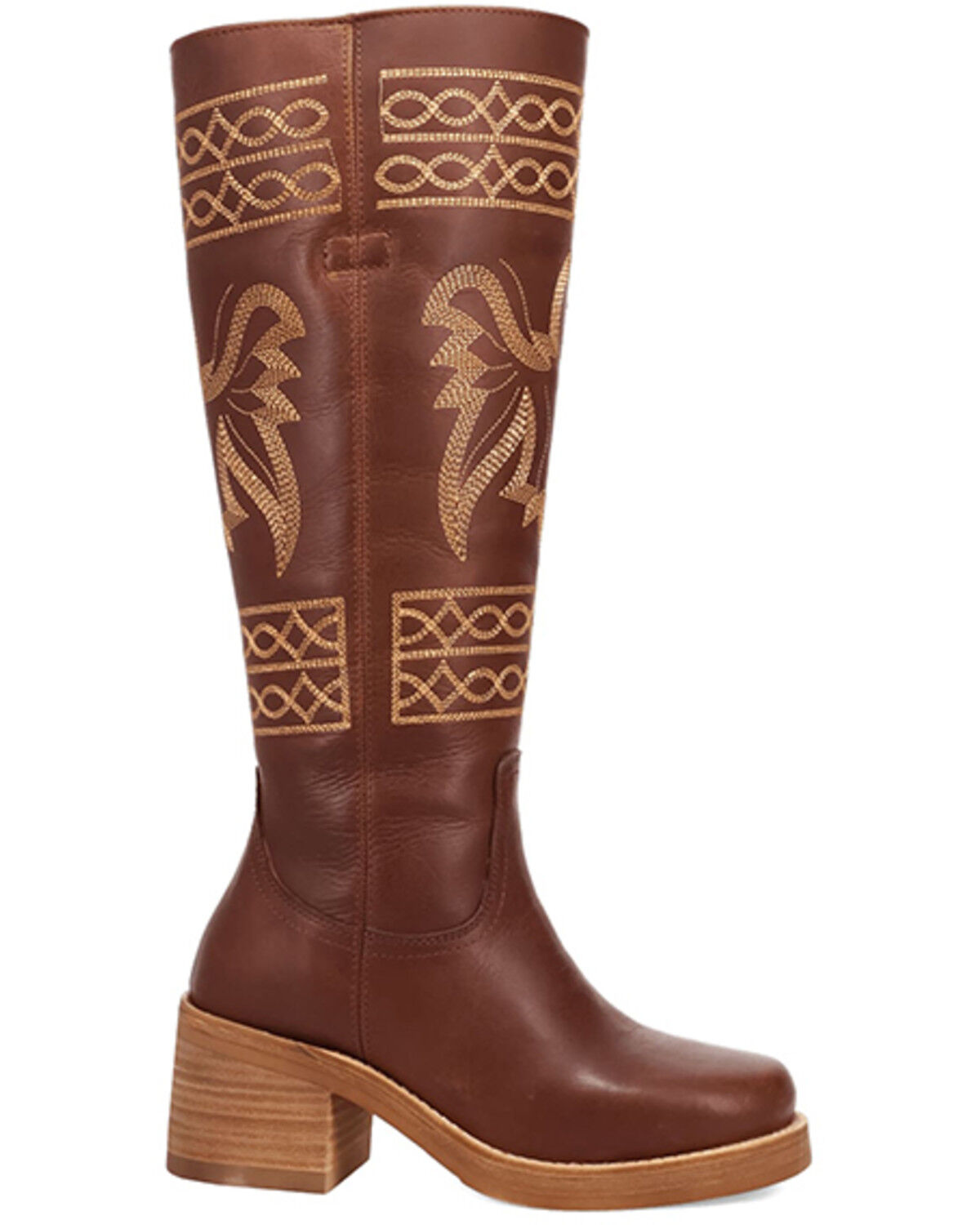 Image #2 - Dingo Women's Avalon Tall Fashion Boots - Round Toe, Brown, hi-res