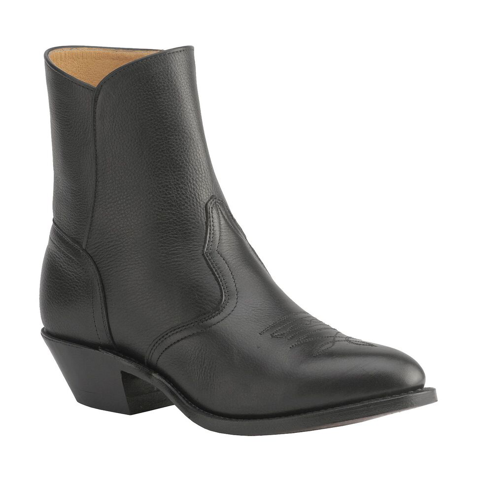 men's cowboy boots with zipper on the side