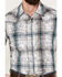 Image #3 - Wrangler Retro Men's Plaid Western Pearl Snap Shirt, White, hi-res